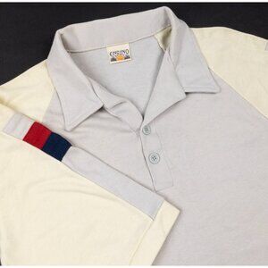 Vintage 70s Encino Shirts Polo Men's Fits Small Gray Multicolor Colorblock